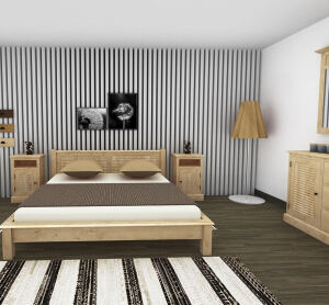 Schlafzimmer-Set Kiel, maritim honigbraun