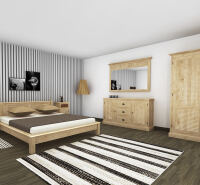 Schlafzimmer-Set Kiel, maritim honigbraun