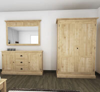 Schlafzimmer-Set Kiel, maritim honigbraun