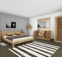 Schlafzimmer-Set Kiel, maritim honigbraun