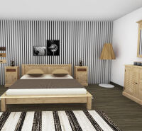 Schlafzimmer-Set Kiel, maritim honigbraun