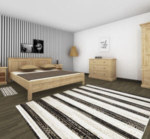 Massivholz Schlafzimmer-Set honigbraun