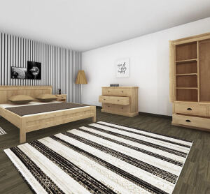 Massivholz Schlafzimmer-Set honigbraun