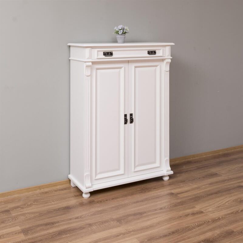 Vertiko Landhausstil weiÃŸ, Massivholz/MDF