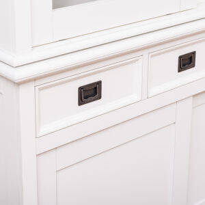 Schmaler Schiebetürenschrank Landhausstil, Massivholz/MDF