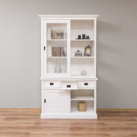 Schmaler Schiebetürenschrank Landhausstil, Massivholz/MDF