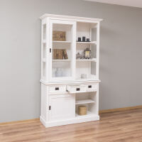 Schmaler Schiebetürenschrank Landhausstil, Massivholz/MDF