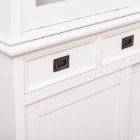 Schmaler Schiebetürenschrank Landhausstil, Massivholz/MDF