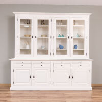 Großer Landhaus-Buffetschrank altweiß, mit MDF