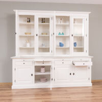 Großer Landhaus-Buffetschrank altweiß, mit MDF