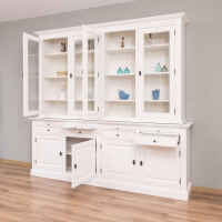 Großer Landhaus-Buffetschrank altweiß, mit MDF