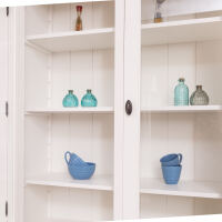 Großer Landhaus-Buffetschrank altweiß, mit MDF