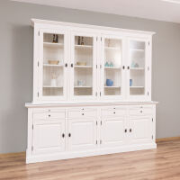 Großer Landhaus-Buffetschrank altweiß, mit MDF