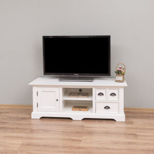 Landhausstil TV-Board altweiß, Holz/MDF