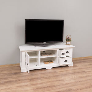 Landhausstil TV-Board altweiß, Holz/MDF