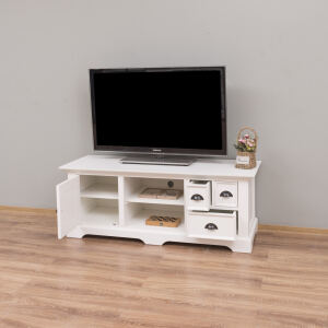 Landhausstil TV-Board altweiß, Holz/MDF