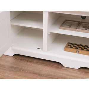 Landhausstil TV-Board altweiß, Holz/MDF
