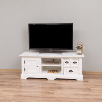Landhausstil TV-Board altweiß, Holz/MDF