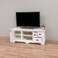 Landhausstil TV-Board altweiß, Holz/MDF