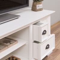 Landhausstil TV-Board altweiß, Holz/MDF