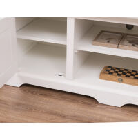 Landhausstil TV-Board altweiß, Holz/MDF