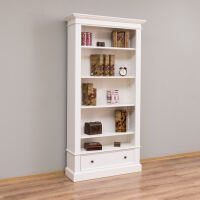 Bücherregal mit Schublade Landhausstil, weiß