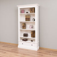 Bücherregal mit Schublade Landhausstil, weiß