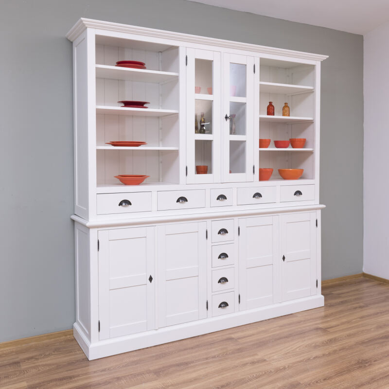 Buffetschrank Landhausstil altweiß, Massivholz mit MDF