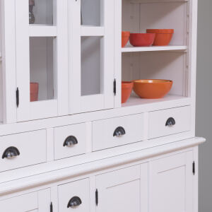 Buffetschrank Landhausstil altweiß, Massivholz mit MDF