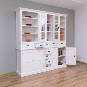 Buffetschrank Landhausstil altweiß, Massivholz mit MDF
