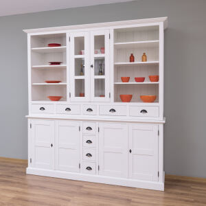 Buffetschrank Landhausstil altweiß, Massivholz mit MDF
