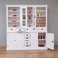 Buffetschrank Landhausstil altweiß, Massivholz mit MDF