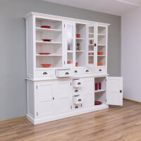 Buffetschrank Landhausstil altweiß, Massivholz mit MDF