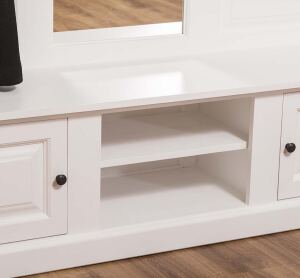 Garderobe mit Spiegel im Landhausstil weiß