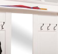 Garderobe mit Spiegel im Landhausstil weiß