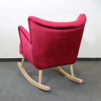 Retro Schaukelsessel Samtoptik Bordeaux