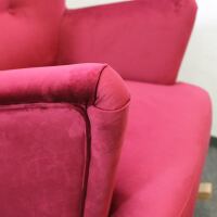 Retro Schaukelsessel Samtoptik Bordeaux