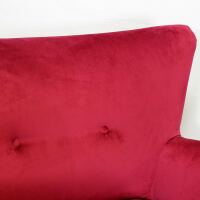Retro Schaukelsessel Samtoptik Bordeaux