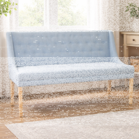 Esszimmer Polsterbank Landhausstil hellblau