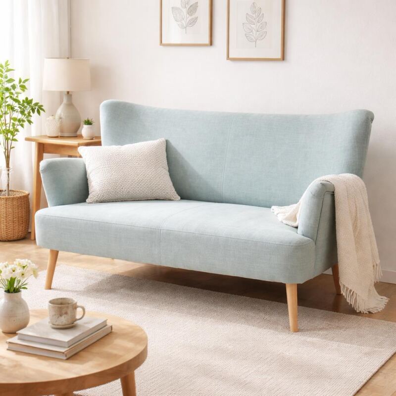 2-Sitzer Retro Sofa mintgrÃ¼n