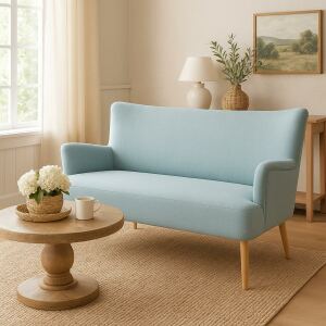 2-Sitzer Retro Sofa mintgrün