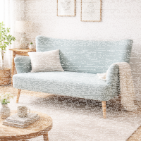 2-Sitzer Retro Sofa mintgrün