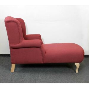 Landhaus Ohrensessel Longchair weinrot