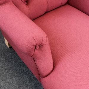 Landhaus Ohrensessel Longchair weinrot