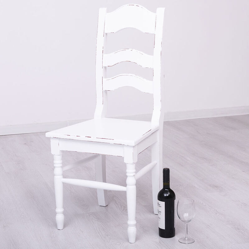 Vintage Stuhl Paris bordeaux-weiß Shabby Chic