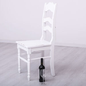 Vintage Stuhl Paris bordeaux-weiß Shabby Chic
