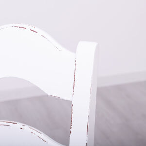 Vintage Stuhl Paris bordeaux-weiß Shabby Chic