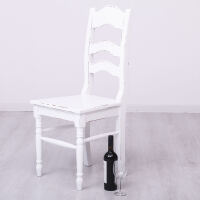 Vintage Stuhl Paris bordeaux-weiß Shabby Chic