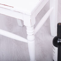 Vintage Stuhl Paris bordeaux-weiß Shabby Chic