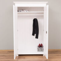 Vintage Kleiderschrank weiß mit viel Stauraum